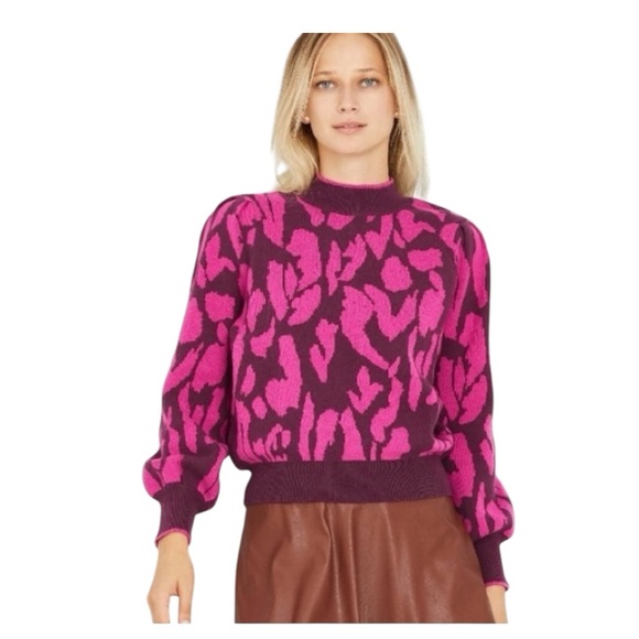 Who What Wear Sweaters - Who What Wear -Crew Neck Sweater, P2P:21”, L:24”, “Wine Tasting”